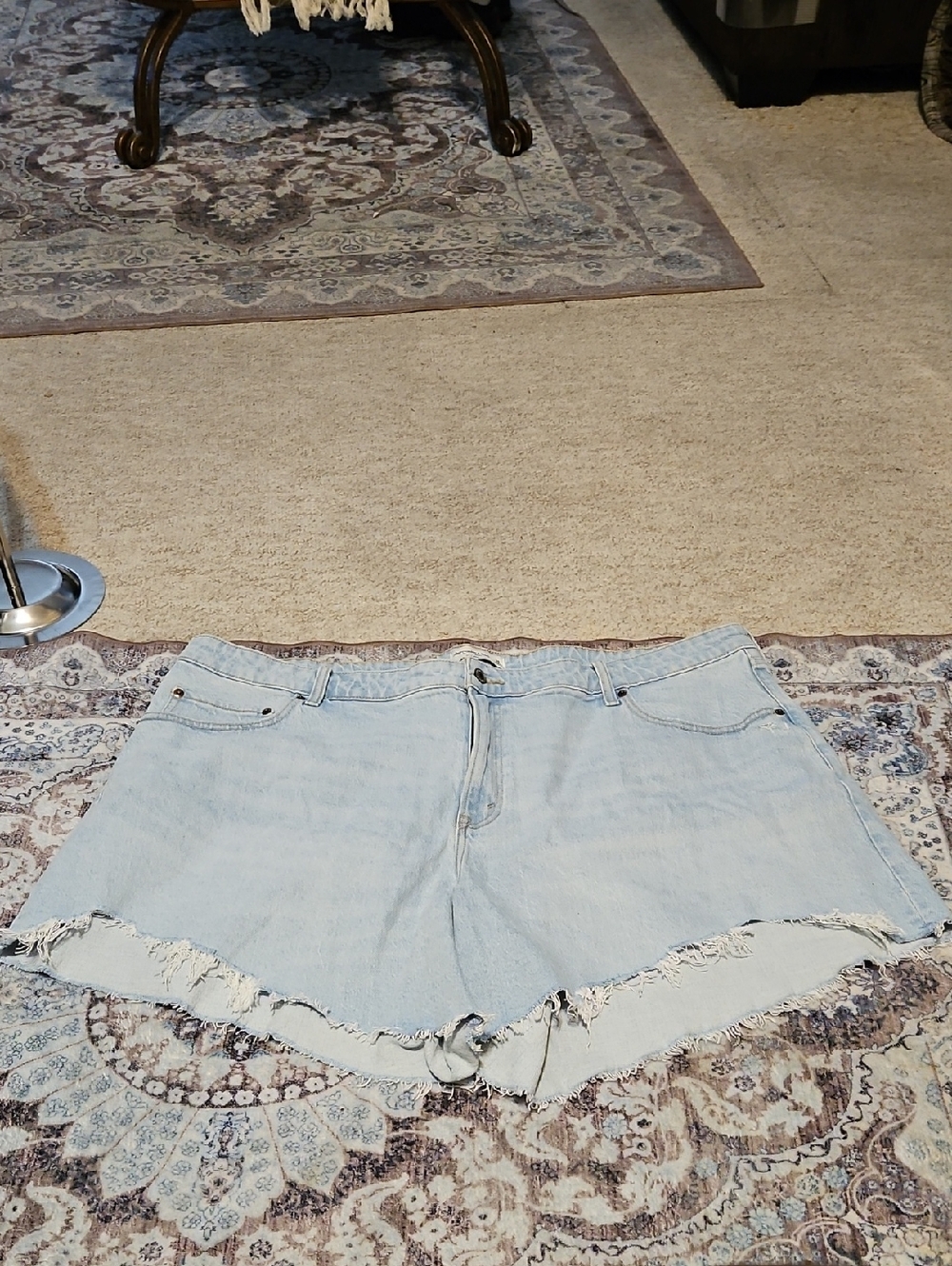 Abercrombie & Fitch Light Blue Denim Jean Shorts Curve Love